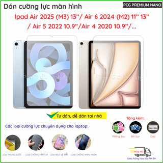  Kính cường lực và dán cường lực dẻo nano Ipad Air 2025 M3 Air 6 7 2025 M2 2024 13" 11" 5 2022 4 2020 10.9" inch in 