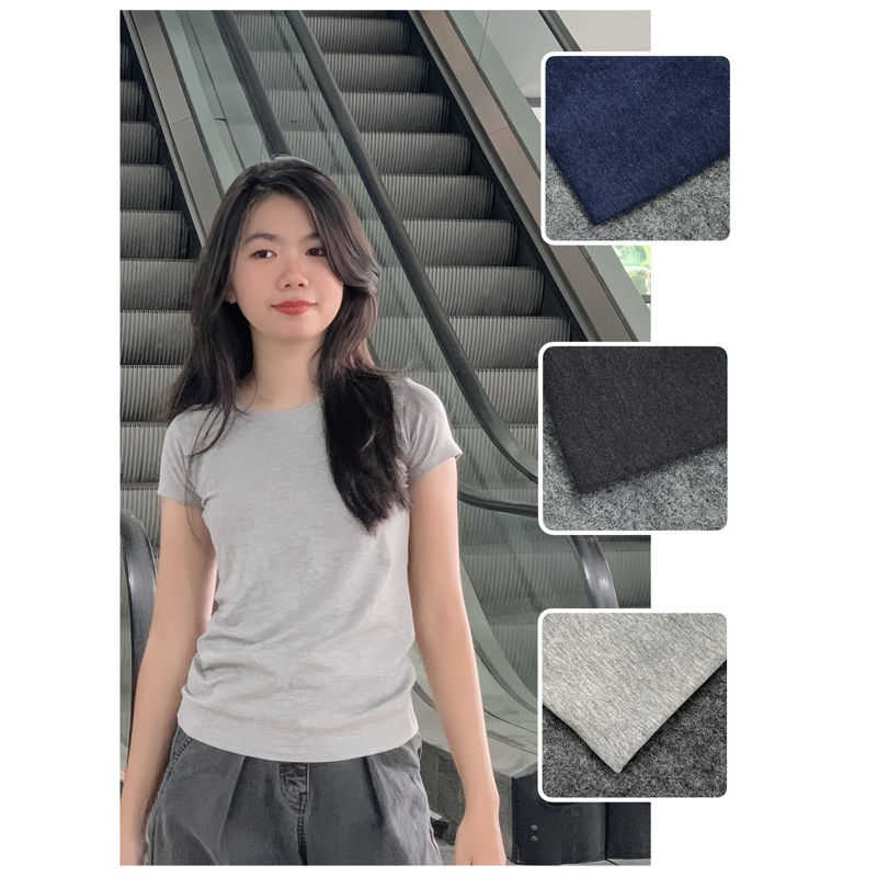 #The Blues - Blue Exchange# Áo thun Nữ THE BLUES form ôm T2S-GV18033 SALE 50K PVH