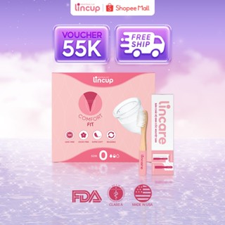 Combo Cốc nguyệt san Lincup 3 size kèm bàn chải vệ sinh cốc