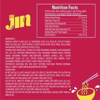 Combo 3 Gói Mì Jin Cay Otoki (120g)