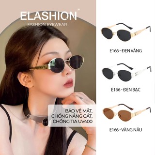 Kính râm ELASHION, Kính mát thời trang phối màu sang trọng, tròng kính chống tia UV400 - E166