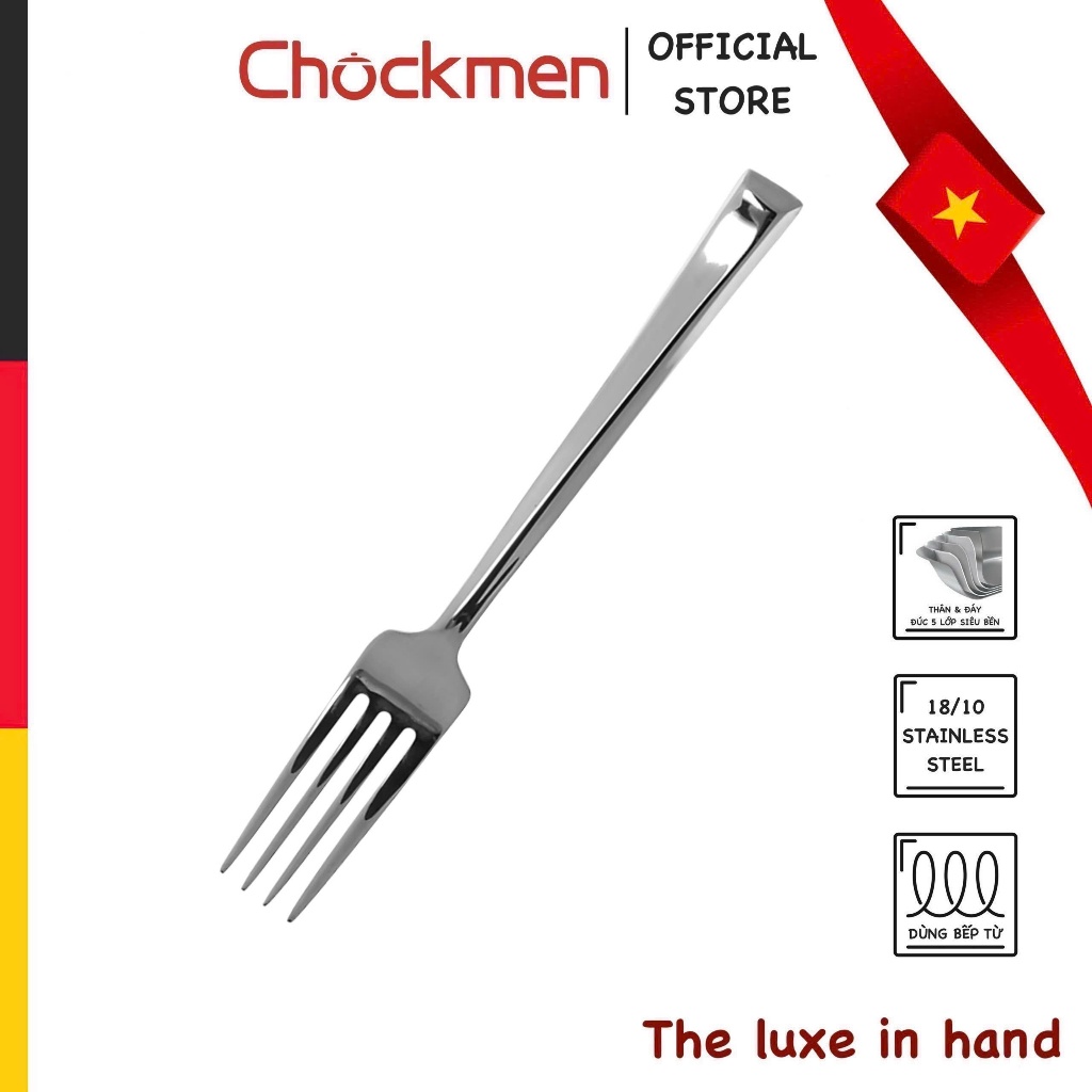 Dĩa Chia Đồ Ăn CHOCKMEN 017 Inox 18/10 Dày Dặn Dĩa Lớn Nướng BBQ