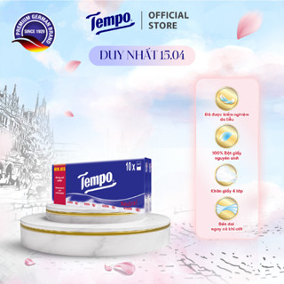 [LỐC 10 GÓI] Khăn giấy bỏ túi cao cấp Tempo Regular - 4 Lớp Bền Dai - Thương hiệu Đức - An Toàn Cho Da