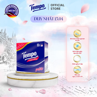 [LỐC 18 GÓI] Khăn Giấy Bỏ Túi Cao Cấp Tempo Petit - 4 Lớp Bền Dai, Được Kiểm Nghiệm Da Liễu - Thương Hiệu Đức