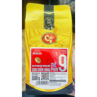 Cà Phê Rang Xay Pha Phin Số 9 [Gu Đậm] - Con Chồn Vàng - Túi 500Gr (Mẫu Bao Bì Mới)