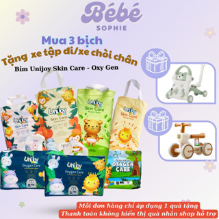 ( 3 Bịch kèm quà tặng ) Bỉm Unijoy cao cấp Skincare Ngày và Oxygen Đêm - Bebe Sophie