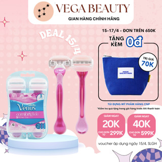 Dao cạo cho nữ có đầu bơ GILLETTE Venus Comfort Glide White Tea Spa dễ dàng sử dụng