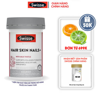 Viên uống làm đẹp, móng, tóc Swisse Hair Skin Nails giúp da sáng căng bóng, tóc và móng mượt mà, mịn màng chắc khỏe