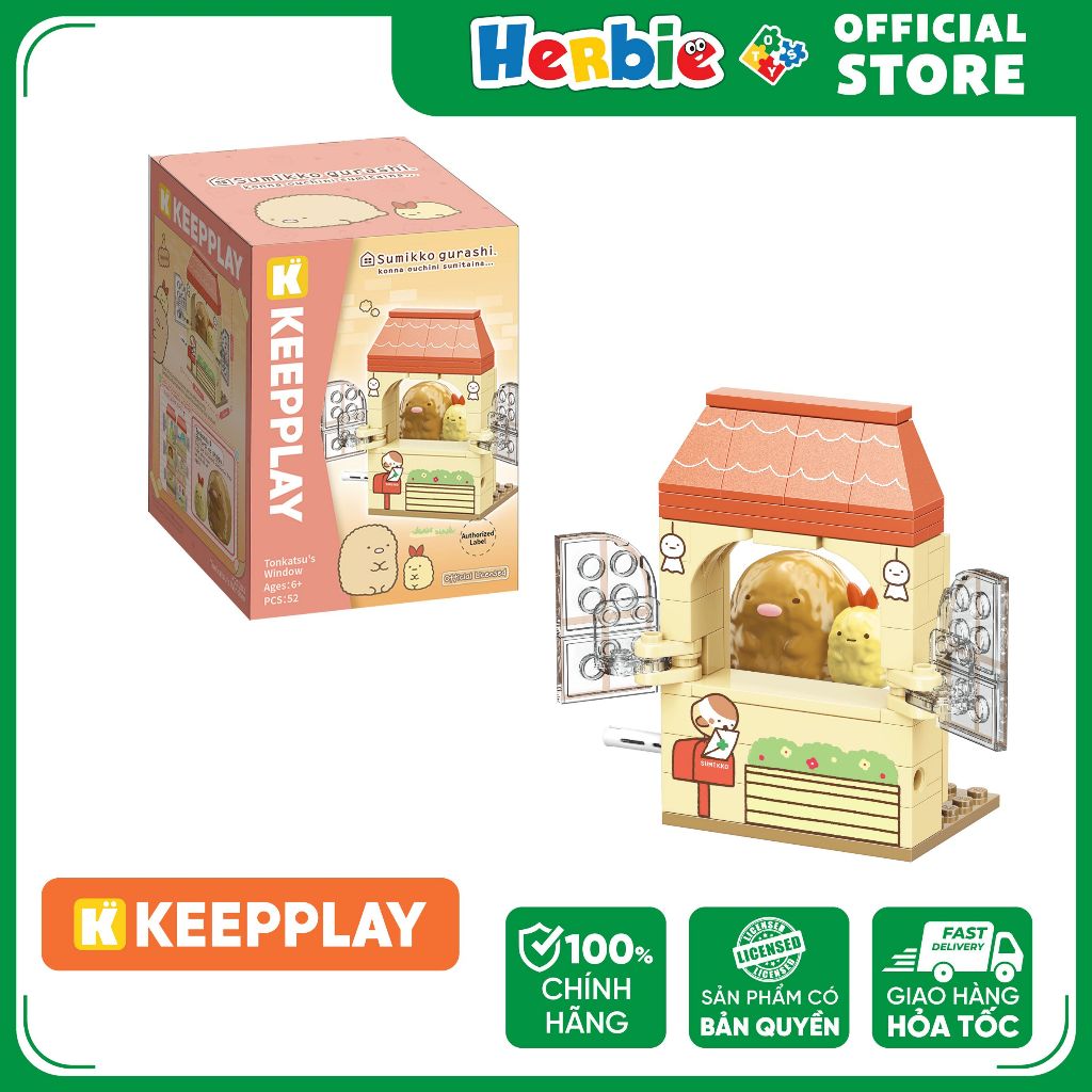 Đồ Chơi Lắp Ráp Keepplay Sumikko Tonkatsu Window K21203 - Herbie Toys