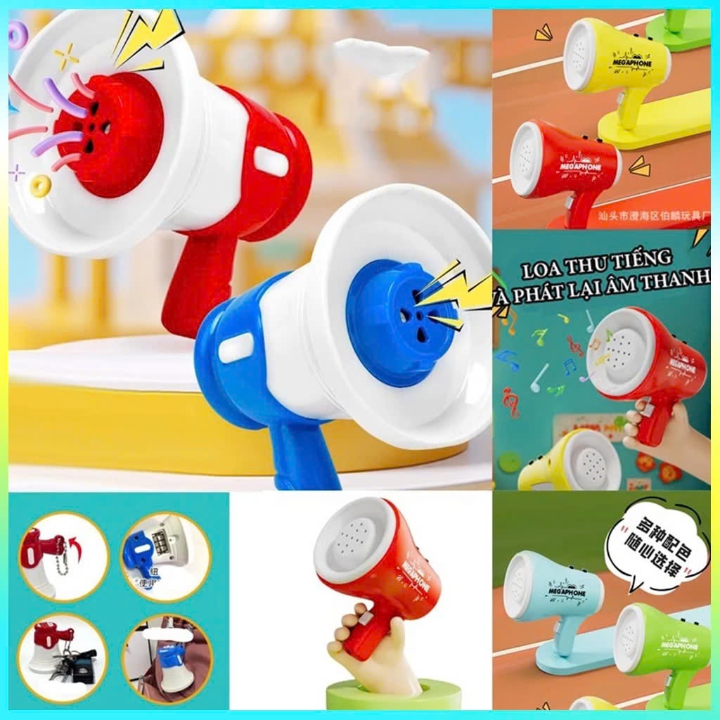 ( Tặng Pin ) Loa Móc Khóa Mini, Ghi âm Và Phát Lại âm thanh, có nhạc, khuếch đại giọng nói - Đồ chơi Loa mini hot trend