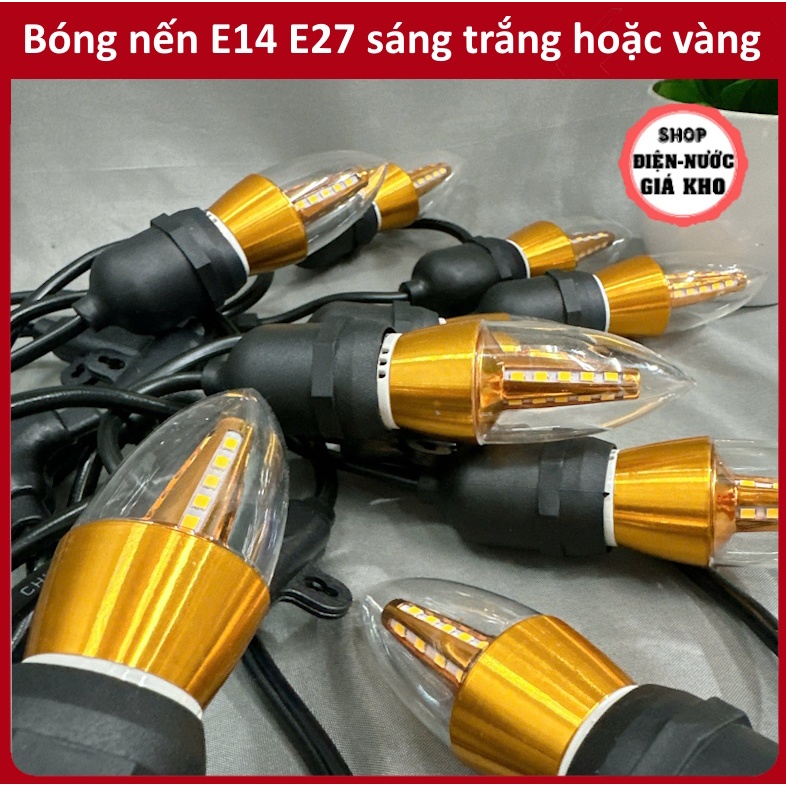 Combo 5 bóng led bắp hoặc lẻ 1 cái giá siêu rẻ E14 E27 ánh sáng vàng 3000K