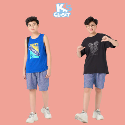 Quần Sooc K's Closet Chất Liệu Vải Linen Cho Bé Trai (2-14 tuổi) từ 10kg - 60kg E030FIS