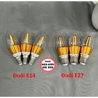 Combo 5 bóng led bắp hoặc lẻ 1 cái giá siêu rẻ E14 E27 ánh sáng vàng 3000K