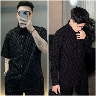 Áo Sơ Mi Nam Ngắn Tay Loang Màu In Họa Tiết Chất Đũi Hàn Dày Dặn Co Dãn.