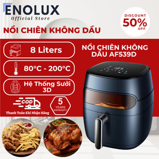 Nồi Chiên Không Dầu 8L ENOLUX AF539D Máy Chiên Không Dầu Lớn Dung Tích Cao. Chảo Không Dính Cao Công Suất Nhiệt Cao