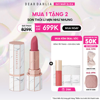 [Duy nhất 17.4]Son Thỏi Thuần Chay Dear Dahlia Hiệu Ứng Lì Mịn Lip Paradise Effortless Matte Lipstick 3.2g