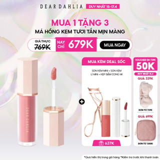 [Duy nhất 17.4] Má Hồng Thuần Chay Dạng Kem Dear Dahlia Blooming Edition Petal Drop Liquid Blush 4g