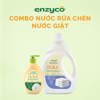  Combo Nước Rửa Chén Bát Sinh Học 465ml Và Nước Giặt 2L ENZYCO 