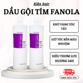  Dầu gội tím FANOLA YELLOW - KHỬ ÁNH VÀNG - giữ màu cho tóc tẩy nhuộm | Kienhair 