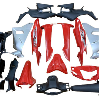  Bộ dàn áo  xe Wave Alpha 110 lắp cho xe đời 2017 đến 2024 màu Đỏ Cờ   Tặng Tem   -nhựa ABS loại 1 