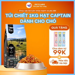   Túi Chiết 1Kg  Hạt Captain Dinh Dưỡng Mix Bò Cá Phô Mai Phù Hợp Chó Mọi Độ Tuổi - PetCare Petshop 