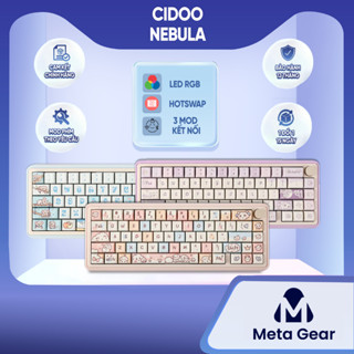 Bàn phím cơ không dây CIDOO Nebula - Mạch xuôi - Led RGB
