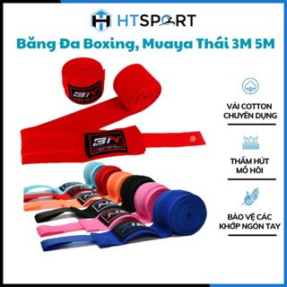 Băng Đa Boxing, Băng Quấn Tay Đấm Bốc Võ Thuật BN 3m 5m, Dây Quấn Tán Thủ Muay Thái MMA Handraps Boxing (1 cặp)