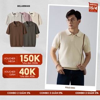 Áo polo dệt kim nam DEKI chất vải cotton kiểu dáng classic thanh lịch, sang trọng, chuẩn form - BELAIRMAN