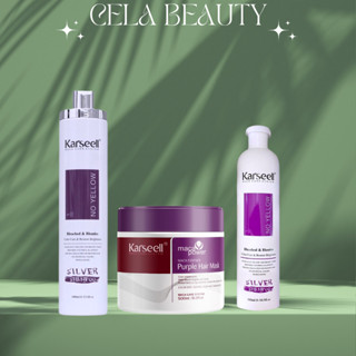  Dầu Gội Tím Karseell & Kem Ủ Tóc Tím KARSEELL 500ml Khử Vàng Giữ Màu Tóc Tẩy Nhuộm 