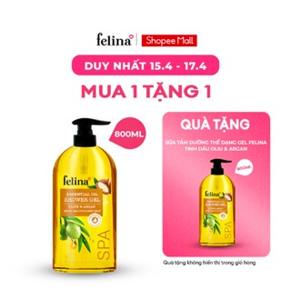 Sữa Tắm Dưỡng Thể Dạng Gel Felina Home Spa 800ml tinh dầu Oliu & Argan dưỡng ẩm giúp da mềm mịn, căng mướt gấp 2 lần