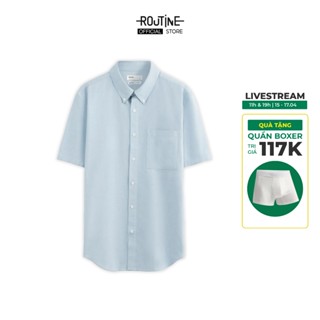 Áo Sơ Mi Nam Tay Ngắn Oxford Form Fitted - Routine 10S25SHS002