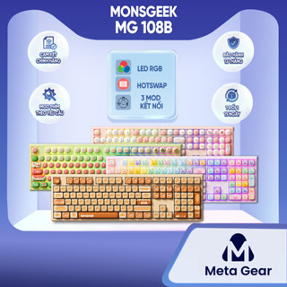 [CHÍNH HÃNG] Bàn phím cơ Monsgeek MG108 - Bàn phím không dây, Led RGB, Mạch ngược, Fullsize