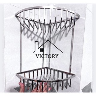 Kệ Góc Nhà Tắm Đựng Dầu Gội Sữa Tắm 2 Tầng INOX 304 Bền Đẹp