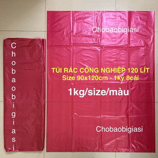  1ký Túi rác ĐỎ 120 lít size 90x120cm 1ký 8cái dùng cho thùng rác 120 lít túi rác công nghiệp đủ màu dai chắc đẹp ... 