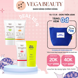 Kem chống nắng DR.G Green Mild Up Sun+ (Xanh), Brightening Up Sun+ (Cam), Medi UV Sun+ (Đỏ), Nice Birdie