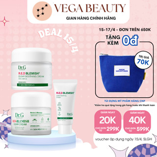 [XEM KĨ HÌNH PHÂN LOẠI] Kem dưỡng ẩm DR.G Red Blemish Clear Cream & Clear Soothing Cream 70ml và 30ml