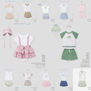 Nous New Bộ Quần Áo Cộc Tay Nous Premium Mềm Mịn Cho Bé Trai Và Bé Gái Cao Cấp Chính Hãng Nhiều Mẫu Có Hộp