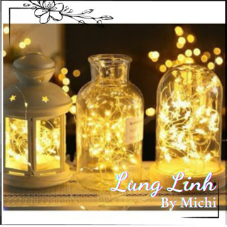 Dây đèn led kẽm, đèn nhấp nháy dùng trang trí decor, làm đèn diy có sẵn pin