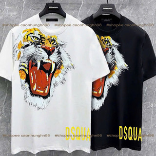  Áo phông cộc tay nam nữ DSQ mặt hổ. áo phông chất cotton thoáng mát đủ size S M L XL 