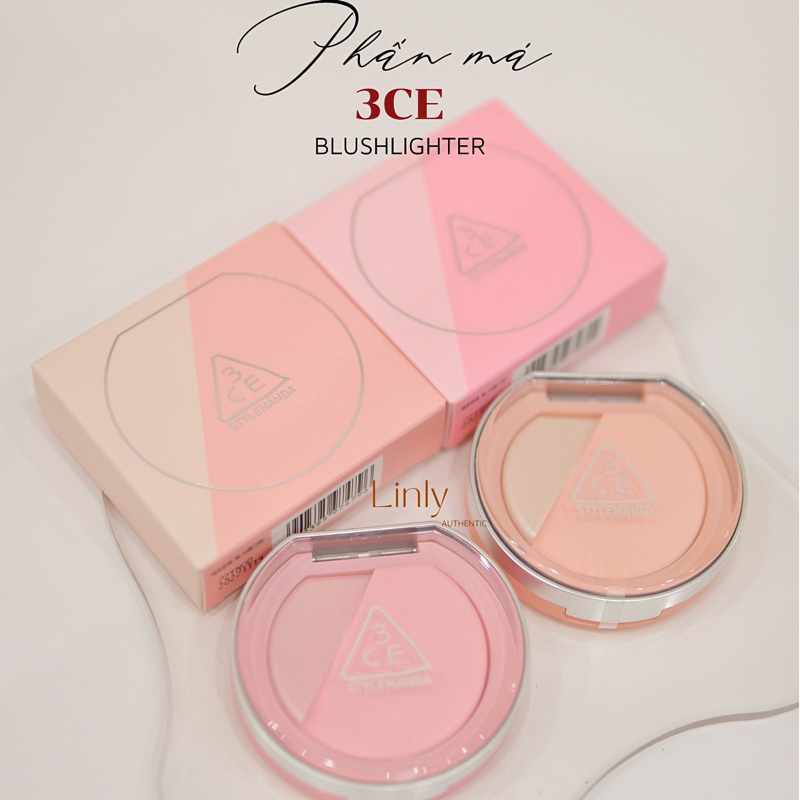 PHẤN MÁ 3CE KÈM HIGHLIGHT, 3CE BLUSHLIGHTER
