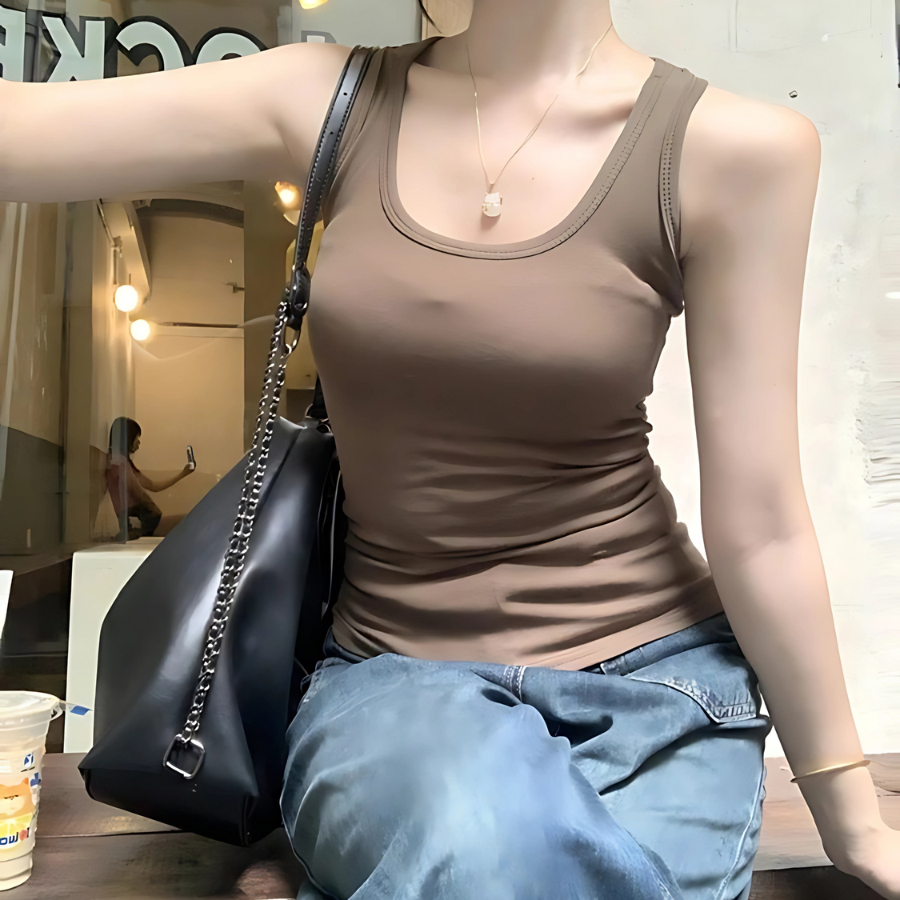 Áo ba lỗ nữ cotton mát BYJANE ( Từ 39kg-62Kg) áo 2 dây bản to, áo tanktop phù hợp đi tập-012 | BigBuy360 - bigbuy360.vn