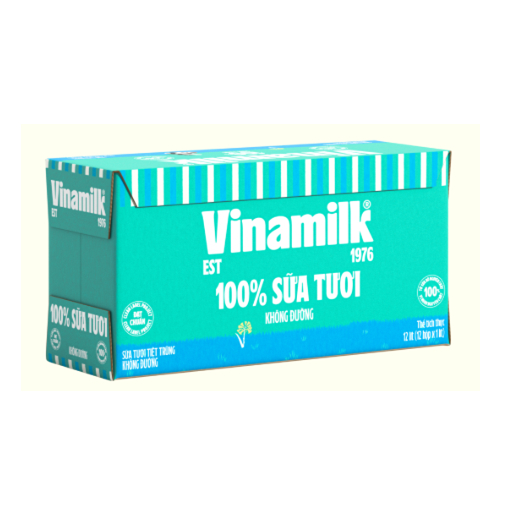 Sữa tươi không đường Vinamilk 100% Sữa Tươi hộp 1 lít (1 thung 12 hop)