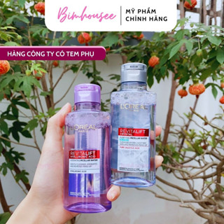 Nước tẩy trang Loreal Tím Xám Bạc 95ml minisize L'Oreal Revitalift HA Hyaluronic Acid giảm dầu mụn