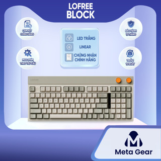[Chính hãng] Bàn phím cơ LOFREE BLOCK -  Bàn phím Retro không dây, Led đơn, Hot-Swap, Có núm xoay, Màn hình hiển thị