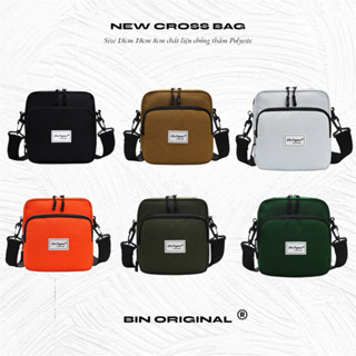 Túi Đeo Chéo Nam Nữ DÙ PU  BIN ORIGINAL Chất Liệu 100% PVC Dày Dặn Chống Nước Logo Cao su 18cm*14cm*6cm