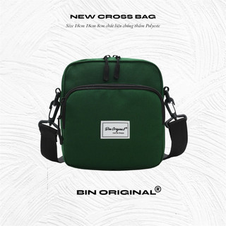 Túi Đeo Chéo Nam Nữ DÙ PU  BIN ORIGINAL Chất Liệu 100% PVC Dày Dặn Chống Nước Logo Cao su 18cm*14cm*6cm