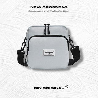 Túi Đeo Chéo Nam Nữ DÙ PU  BIN ORIGINAL Chất Liệu 100% PVC Dày Dặn Chống Nước Logo Cao su 18cm*14cm*6cm