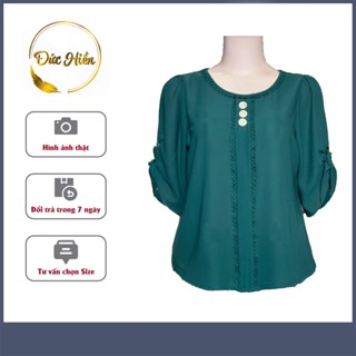  Áo Lụa Tầm Ý Nữ Cao Cấp Áo Lụa Trung Niên Vẻ Đẹp Thanh Lịch Cho Phái Đẹp - Viền Ren - Shop Đức Hiền 