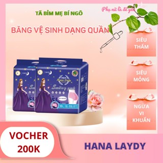 Băng vệ sinh dạng quần Hana lady cho phụ nữ cao cấp siêu thấm, mỏng nhẹ, kháng khuẩn, chống viêm.