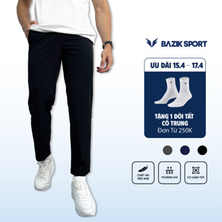 Quần Dài Nam Đa Năng BAZIK TechDry Co Giãn 4 Chiều, Thoải Mái Vận Động, Thể Thao, Đi Làm, Đi Chơi